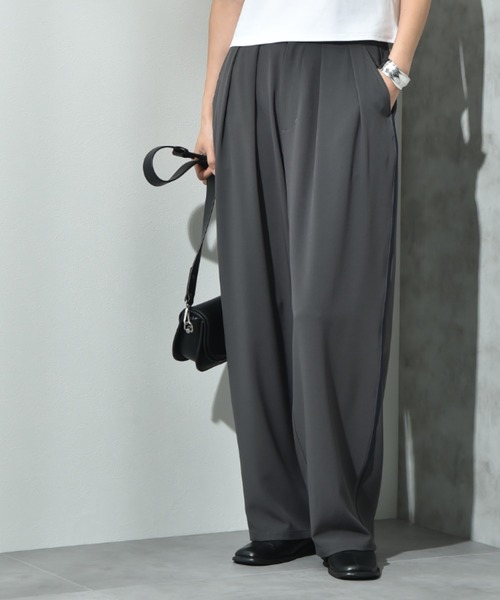 INTERPLANET(インタープラネット)の「配色パイピングパンツ(その他パンツ・レディース・グレー/ブラック・FREE)」の9枚目の写真