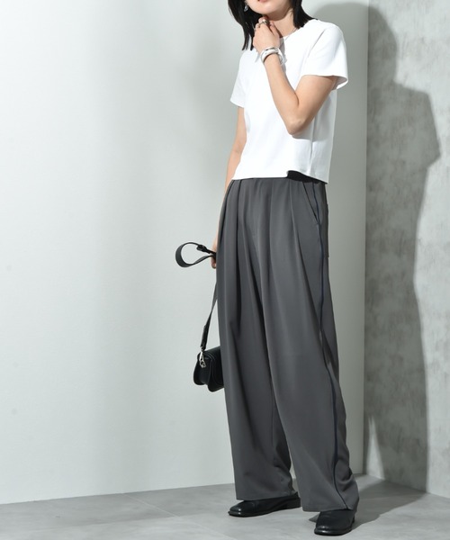 INTERPLANET(インタープラネット)の「配色パイピングパンツ(その他パンツ・レディース・グレー/ブラック・FREE)」の7枚目の写真