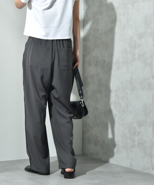 INTERPLANET(インタープラネット)の「配色パイピングパンツ(その他パンツ・レディース・グレー/ブラック・FREE)」の5枚目の写真