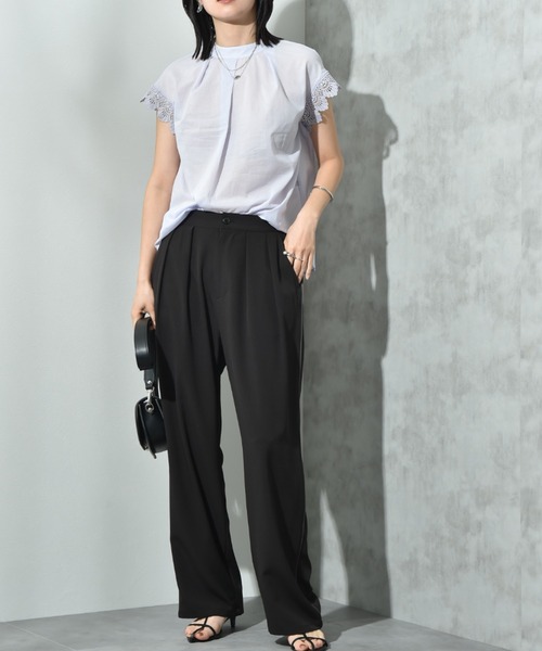 INTERPLANET(インタープラネット)の「配色パイピングパンツ(その他パンツ・レディース・グレー/ブラック・FREE)」の16枚目の写真