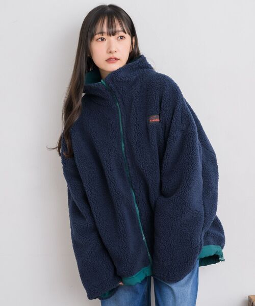 RETRO GIRL（レトロガール）の「【リバイバル】ボアリバーナイロンBZ（ブルゾン・レディース・ナチュラル/グリーン/ブラック/レッド/ラベンダー・FREE）」の15枚目の写真