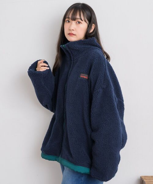 RETRO GIRL（レトロガール）の「【リバイバル】ボアリバーナイロンBZ（ブルゾン・レディース・ナチュラル/グリーン/ブラック/レッド/ラベンダー・FREE）」の14枚目の写真