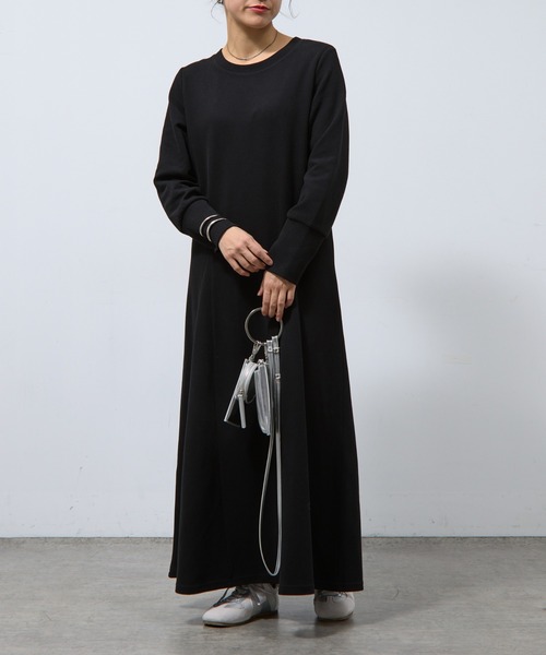 COLONY 2139（コロニートゥーワンスリーナイン）の「カルゼ長袖フレアワンピース（ワンピース・レディース・ライトグレー/ブラック/カーキ・FREE）」の6枚目の写真