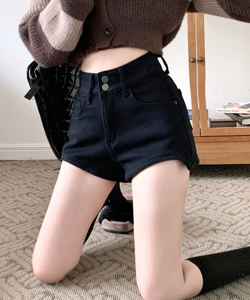 Riff(リフ)の「裏起毛ハイウエストショートパンツ(その他パンツ・レディース・ベージュ/モカ/ピンク/ブラック/ブルー・L/M/S)」の8枚目の写真