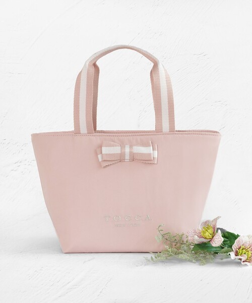 ★超レア★ 2色 【PINK】 ★クーラー BAG★ BICOLOR RIBBON COOLERBAG クーラーバッグ(トートバッグ