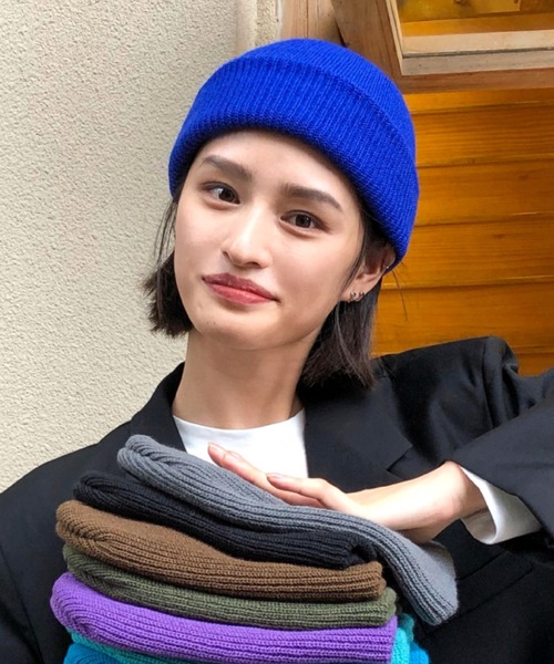 シンプルビーニー ニット帽（ニットキャップ/ビーニー）｜Vipoa