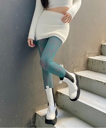 Burner(バーナー)の【OKUOKU 0909】フラワーレースタイツ カラータイツ oku-tights-760708725541-4 N(タイツ/ストッキング)