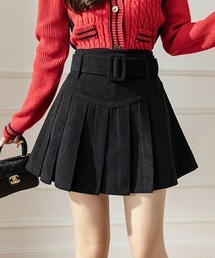 NANEA（ナネア）の「ベルト付きコーデュロイプリーツミニスカート（スカート）」