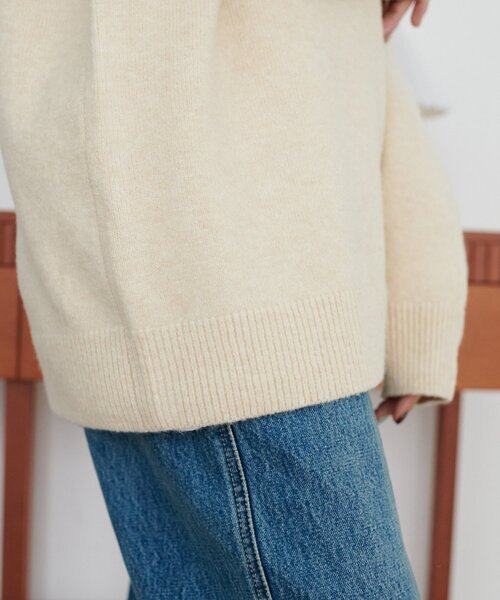 DISCOAT（ディスコート）の「【WEB限定】スキッパーニット《ユニセックス》（ニット/セーター・レディース・レッド/ブラック/アイボリー・FREE）」の9枚目の写真