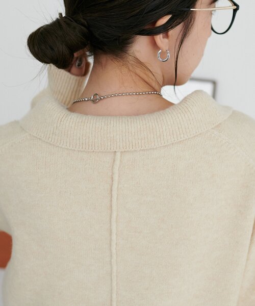 DISCOAT（ディスコート）の「【WEB限定】スキッパーニット《ユニセックス》（ニット/セーター・レディース・レッド/ブラック/アイボリー・FREE）」の10枚目の写真