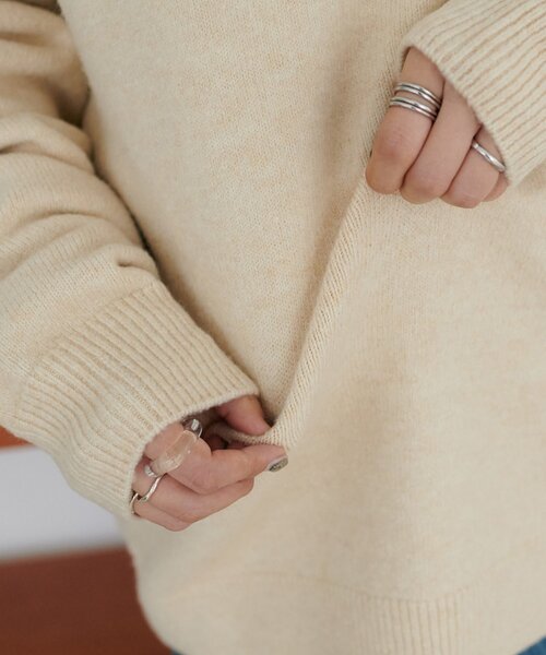 DISCOAT（ディスコート）の「【WEB限定】スキッパーニット《ユニセックス》（ニット/セーター・レディース・レッド/ブラック/アイボリー・FREE）」の12枚目の写真