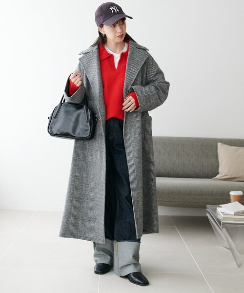 DISCOAT（ディスコート）の「【WEB限定】スキッパーニット《ユニセックス》（ニット/セーター・レディース・レッド/ブラック/アイボリー・FREE）」の20枚目の写真