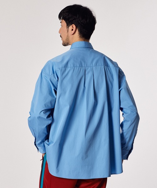 LANVIN en Bleu（ランバンオンブルー）の「【LANVIN en Bleu ESSENTIAL】BAILLY / ワイドフィット レギュラーカラー シャツ（シャツ/ブラウス・メンズ・ホワイト/ブルー・MEDIUM/LARGE/X-LARGE）」の10枚目の写真