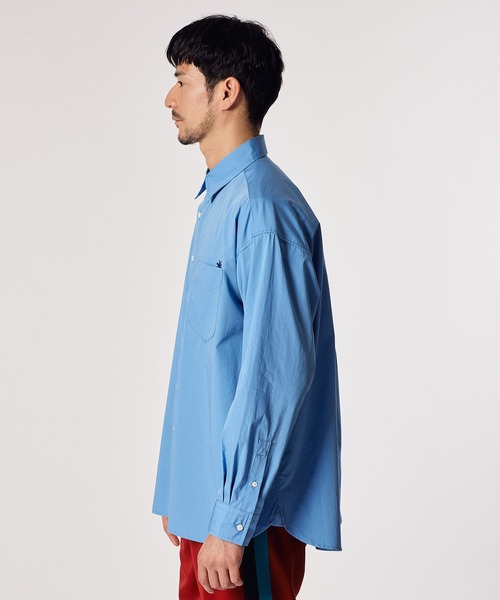 LANVIN en Bleu（ランバンオンブルー）の「【LANVIN en Bleu ESSENTIAL】BAILLY / ワイドフィット レギュラーカラー シャツ（シャツ/ブラウス・メンズ・ホワイト/ブルー・MEDIUM/LARGE/X-LARGE）」の8枚目の写真