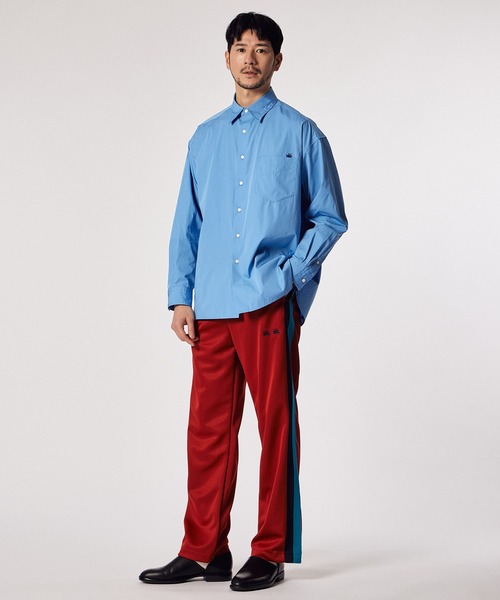 LANVIN en Bleu（ランバンオンブルー）の「【LANVIN en Bleu ESSENTIAL】BAILLY / ワイドフィット レギュラーカラー シャツ（シャツ/ブラウス・メンズ・ホワイト/ブルー・MEDIUM/LARGE/X-LARGE）」の4枚目の写真