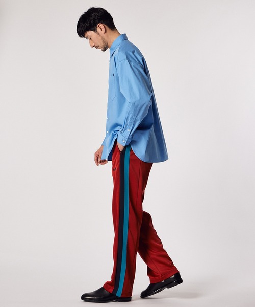 LANVIN en Bleu（ランバンオンブルー）の「【LANVIN en Bleu ESSENTIAL】BAILLY / ワイドフィット レギュラーカラー シャツ（シャツ/ブラウス・メンズ・ホワイト/ブルー・MEDIUM/LARGE/X-LARGE）」の6枚目の写真