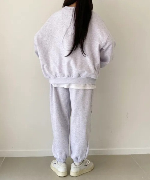 WEGO(ウィゴー)の「WEGO/裏起毛サイドラインスウェットルームウェア上下セット(ルームウェア/パジャマ・レディース・ピンク/グレー/ブラック・MEDIUM/LARGE)」の11枚目の写真