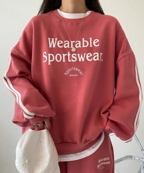 WEGO(ウィゴー)の「WEGO/裏起毛サイドラインスウェットルームウェア上下セット(ルームウェア/パジャマ・レディース・ピンク/グレー/ブラック・MEDIUM/LARGE)」の20枚目の写真