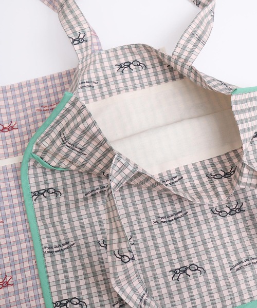 I am I in fact...(アイアムアイインファクト)の「●ANT CHECK パイピングトートバッグ(トートバッグ・レディース・グリーン/レッド・FREE)」の5枚目の写真