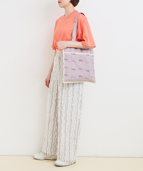 I am I in fact...(アイアムアイインファクト)の「●ANT CHECK パイピングトートバッグ(トートバッグ・レディース・グリーン/レッド・FREE)」の18枚目の写真