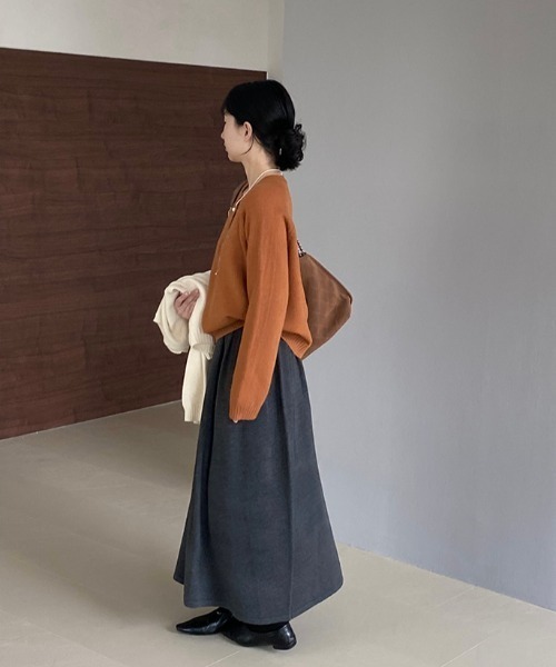 プレート付きヘンリーネックラグランニット（ニット/セーター）｜Alum'（アルム）