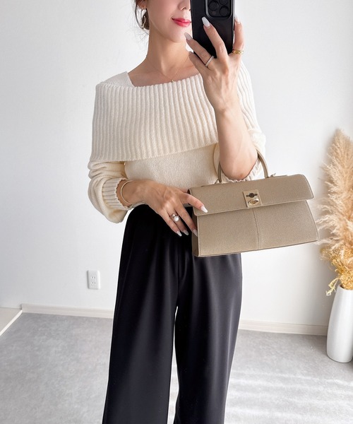 ZOZO限定】モヘアタッチオフショルダーニット（ニット/セーター