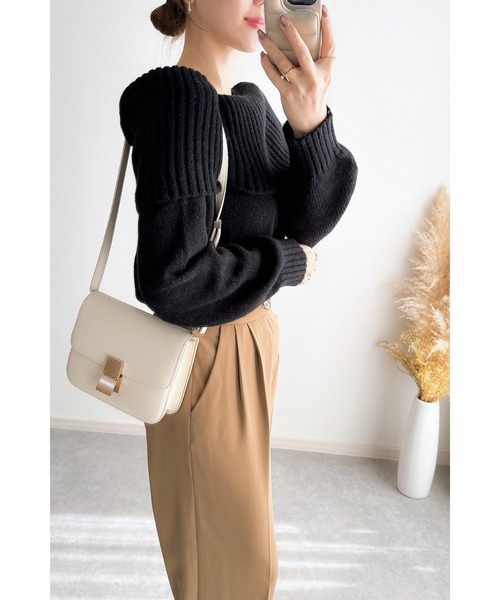 ZOZO限定】モヘアタッチオフショルダーニット（ニット/セーター
