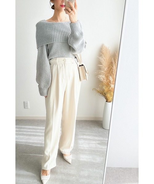 ZOZO限定】モヘアタッチオフショルダーニット（ニット/セーター