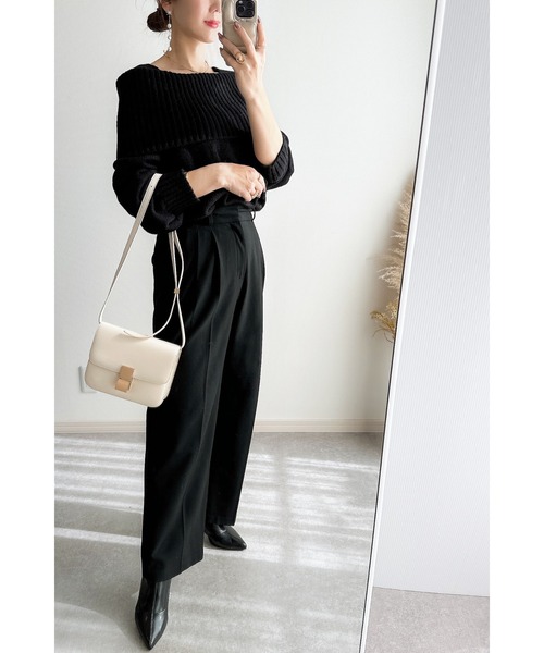 ZOZO限定】モヘアタッチオフショルダーニット（ニット/セーター