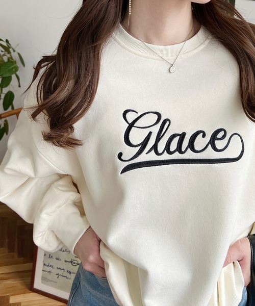 moment+(モーメントプラス)の「裏毛ロゴ刺繍スウェットプルオーバー(スウェット・レディース・ベージュ/オートミール/ピンク/アイボリー/ブラック・M)」の10枚目の写真