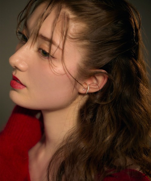 〈K18GP〉タイニー1粒ビジューピアス（ピアス（両耳用））｜Jolie Toujours（ジョリトゥジュール）