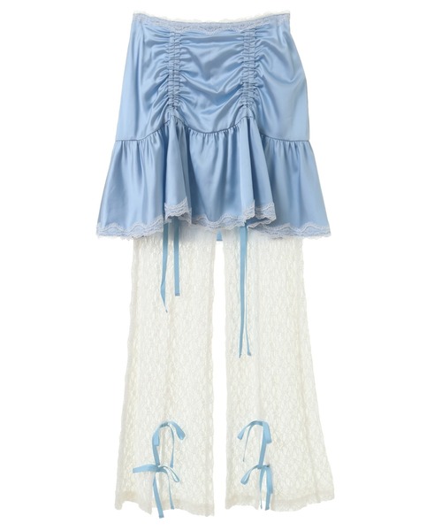 Candy Stripper（キャンディストリッパー）の「SATIN GATHER SKIRT LAYERED パンツ（その他パンツ・レディース・ピンク/ブラック/ライトブルー・FREE）」の16枚目の写真