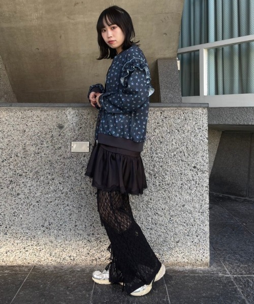 Candy Stripper(キャンディストリッパー)の「SATIN GATHER SKIRT LAYERED パンツ(その他パンツ・レディース・ピンク/ブラック/ライトブルー・FREE)」の10枚目の写真