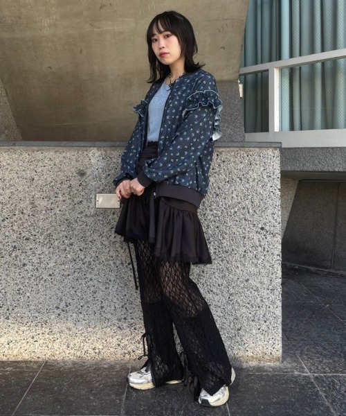 SATIN GATHER SKIRT LAYERED パンツ Candy Stripper（キャンディストリッパー）の「SATIN GATHER SKIRT