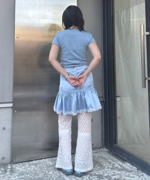Candy Stripper（キャンディストリッパー）の「SATIN GATHER SKIRT LAYERED パンツ（その他パンツ・レディース・ピンク/ブラック/ライトブルー・FREE）」の15枚目の写真