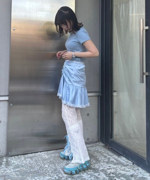 Candy Stripper(キャンディストリッパー)の「SATIN GATHER SKIRT LAYERED パンツ(その他パンツ・レディース・ピンク/ブラック/ライトブルー・FREE)」の22枚目の写真