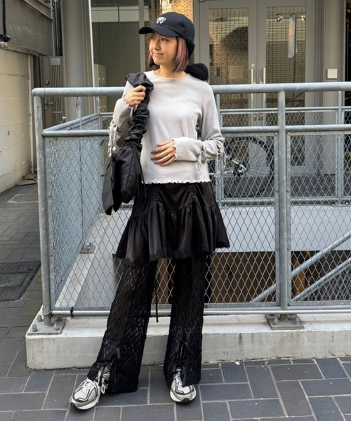 Candy Stripper 24AW PLEATS LAYERED パンツ Candy Stripper パンツ PRECIOUS RIBBON PLEATS WRAP SKIRT