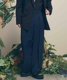 《UNISEX》【Italian Dead Stock Fabric】Two-Tuck Wide Pants/2タックワイドパンツ【MAISON SPECIAL/メゾンスペシャル】