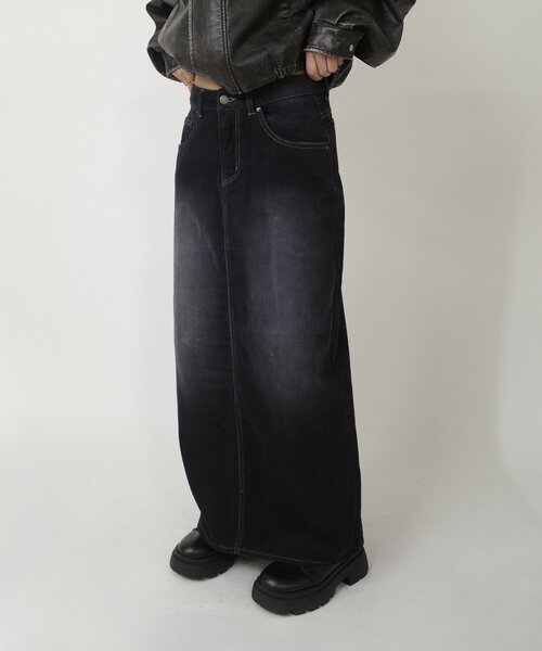 WHO'S WHO gallery（フーズフーギャラリー）の「スラッシュポケットコーデユロイスカート（スカート・レディース・ブラウン/グレー/ブラック・FREE）」の4枚目の写真