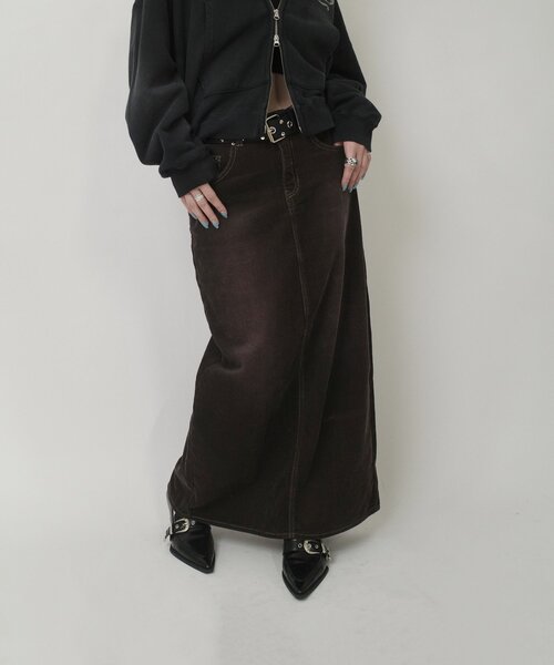 WHO'S WHO gallery（フーズフーギャラリー）の「スラッシュポケットコーデユロイスカート（スカート・レディース・ブラウン/グレー/ブラック・FREE）」の13枚目の写真