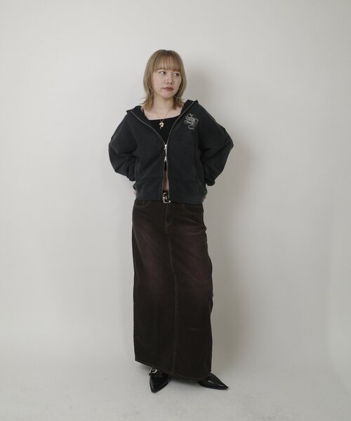 WHO'S WHO gallery（フーズフーギャラリー）の「スラッシュポケットコーデユロイスカート（スカート・レディース・ブラウン/グレー/ブラック・FREE）」の15枚目の写真