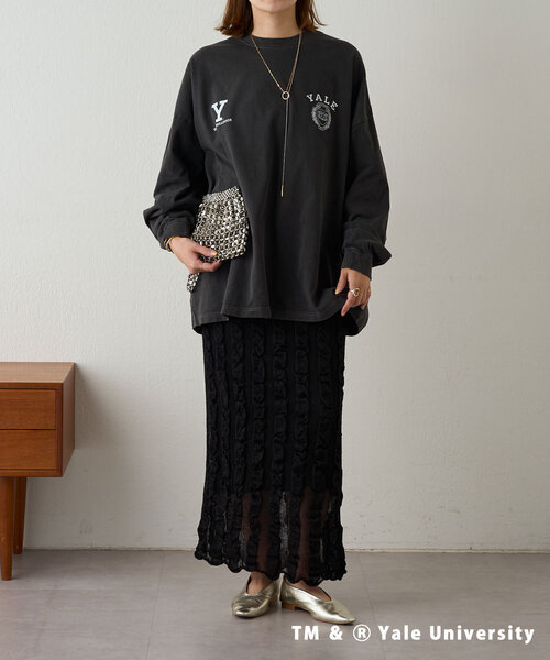 SHENERY（シーナリー）の「【GOOD ROCK SPEED】college ロンTee（Tシャツ/カットソー・レディース・ホワイト/ピンク/チャコールグレー・FREE）」の21枚目の写真