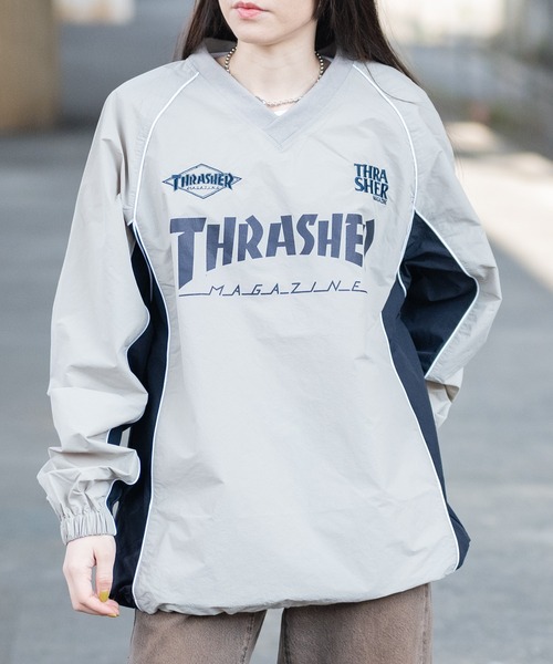 at】〔THRASHER/スラッシャー〕OATH Logo ナイロン ゲームプルオーバー