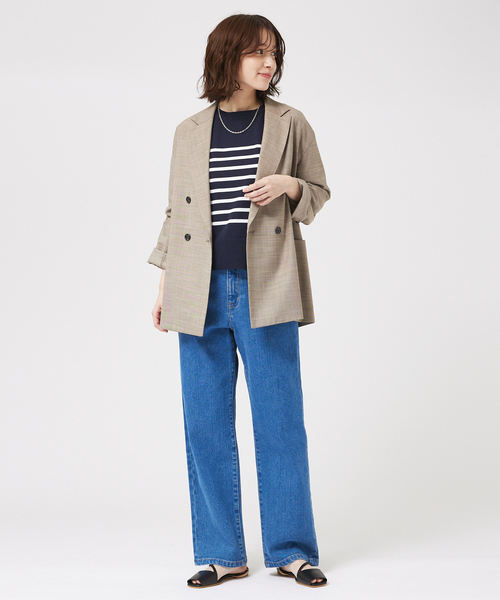 abahouse mavie(アバハウスマヴィ)の「【セットアップ対応】ボーダーニットプルオーバー(ニット/セーター・レディース・ホワイト/ネイビー・フリー)」の14枚目の写真