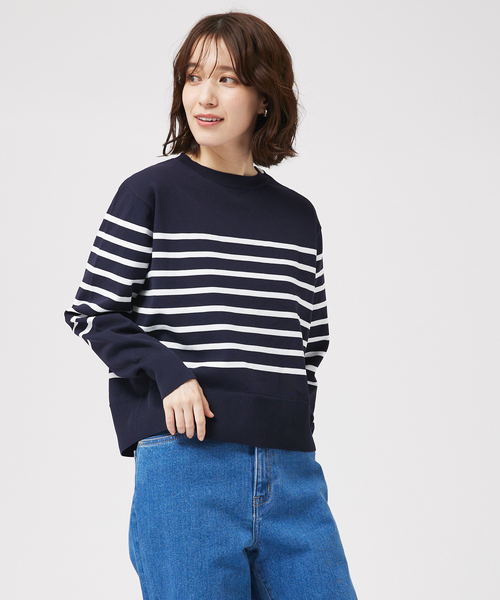 abahouse mavie(アバハウスマヴィ)の「【セットアップ対応】ボーダーニットプルオーバー(ニット/セーター・レディース・ホワイト/ネイビー・フリー)」の12枚目の写真