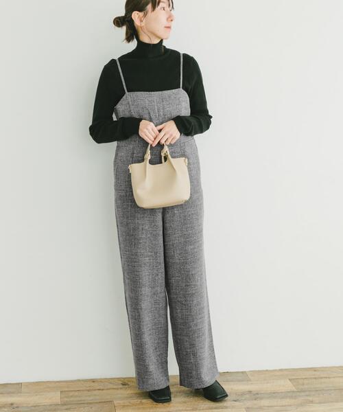 ITEMS URBANRESEARCH(アイテムズ アーバンリサーチ)の「ツイードライクサロペット(サロペット/オーバーオール・レディース・ブラック・FREE)」の1枚目の写真