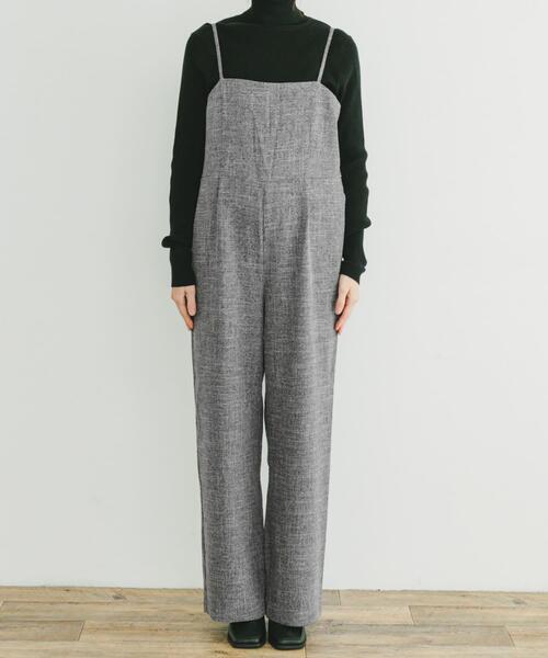 ITEMS URBANRESEARCH(アイテムズ アーバンリサーチ)の「ツイードライクサロペット(サロペット/オーバーオール・レディース・ブラック・FREE)」の7枚目の写真