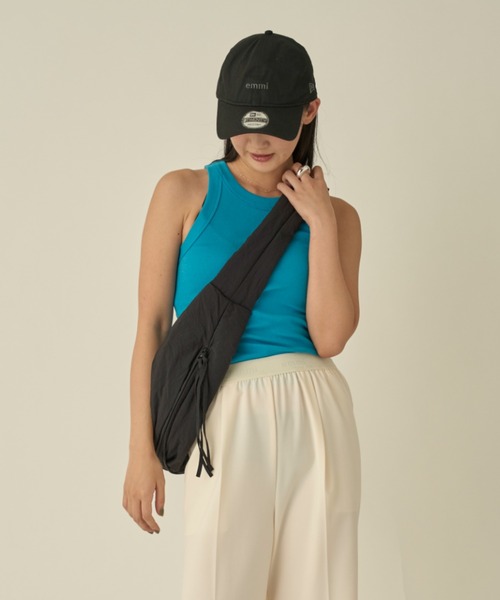 emmi（エミ）の「コットンタンクトップ（タンクトップ・レディース・アイボリー/ブラック/オレンジ/グレー/ターコイズブルー・FREE）」の4枚目の写真