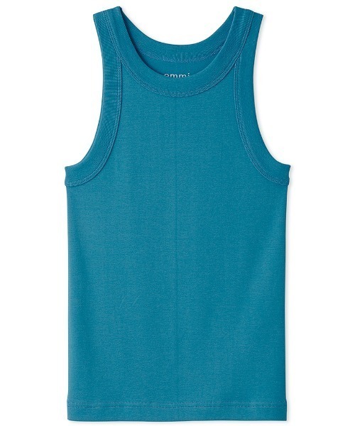 emmi（エミ）の「コットンタンクトップ（タンクトップ・レディース・アイボリー/ブラック/オレンジ/グレー/ターコイズブルー・FREE）」の10枚目の写真