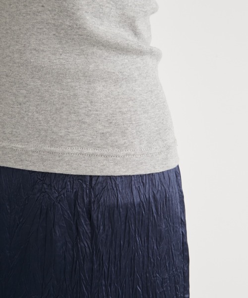 emmi（エミ）の「コットンタンクトップ（タンクトップ・レディース・アイボリー/ブラック/オレンジ/グレー/ターコイズブルー・FREE）」の17枚目の写真